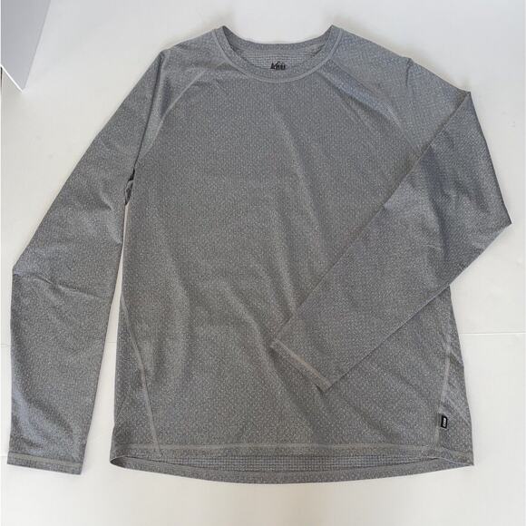 REI Other - REI Mens Lightweight Crew Baselayer Shirt Alloy Gray Size LG Long Sleeves EUC